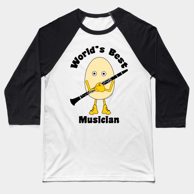 World's Best Clarinet Musician Baseball T-Shirt by Barthol Graphics